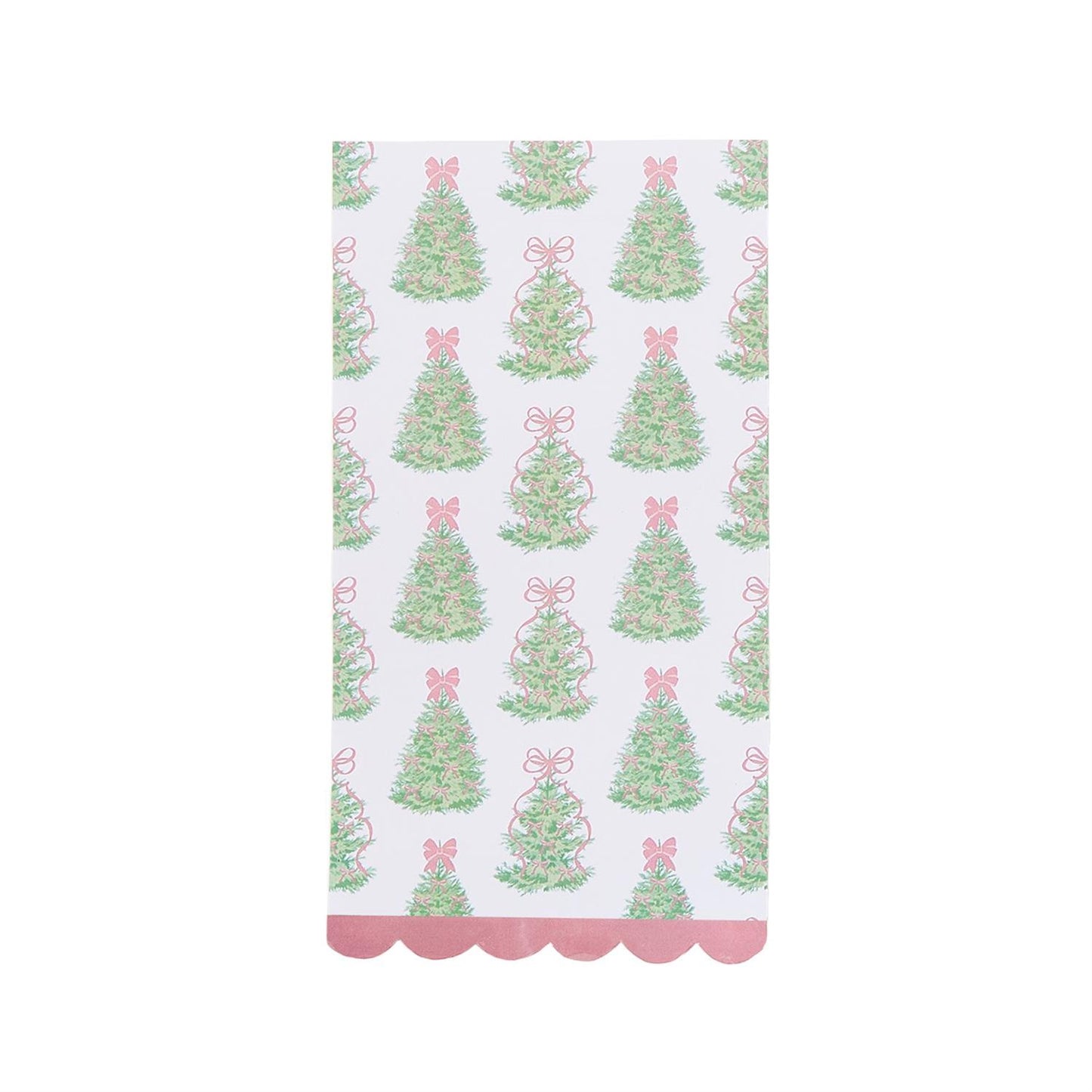 Trees 3-Ply Paper Dinner Napkin / Guest Towel with Scalloped Edge