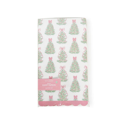 Trees 3-Ply Paper Dinner Napkin / Guest Towel with Scalloped Edge