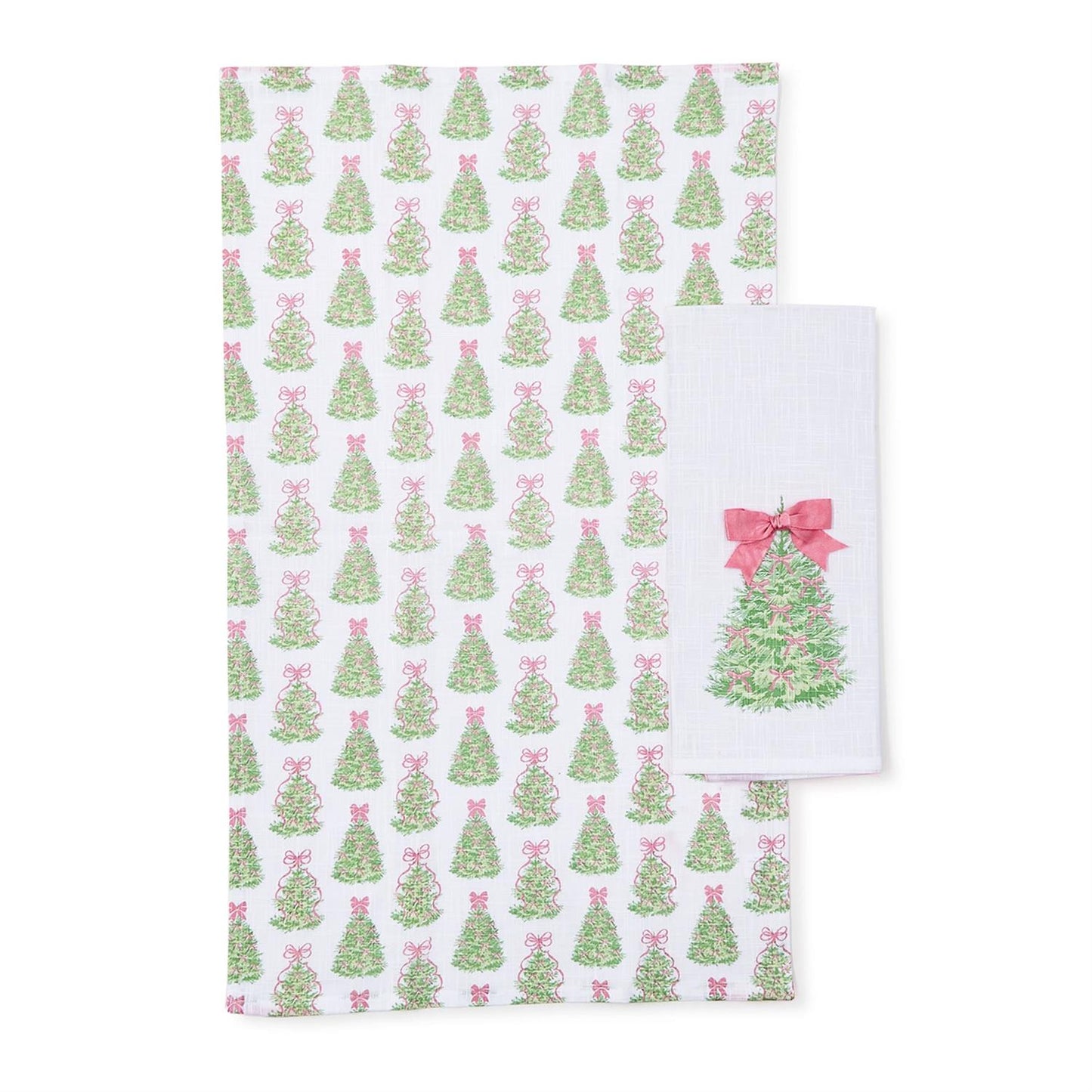 Bow-tiful Dish Towels with Satin Bow Accent, Set of 2  (*2 Designs*)