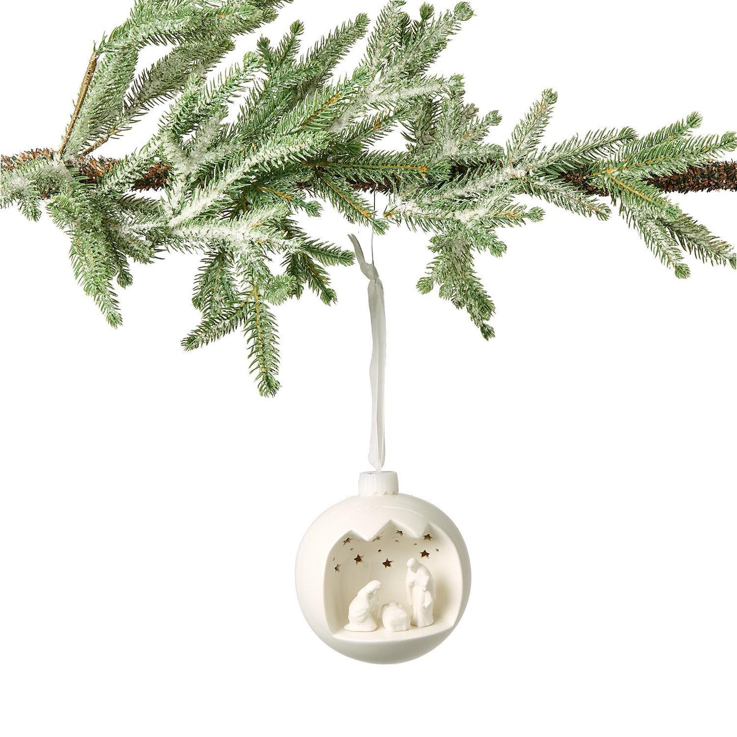 Nativity Scene Light-Up Keepsake Ornament with Stand in Gift Box