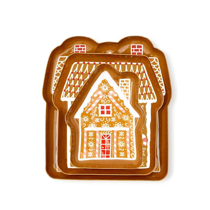 Enamel Holiday Gingerbread House Plates (*3 Sizes*)