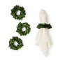 S/4, Preserved Boxwood Wreath Napkin Rings