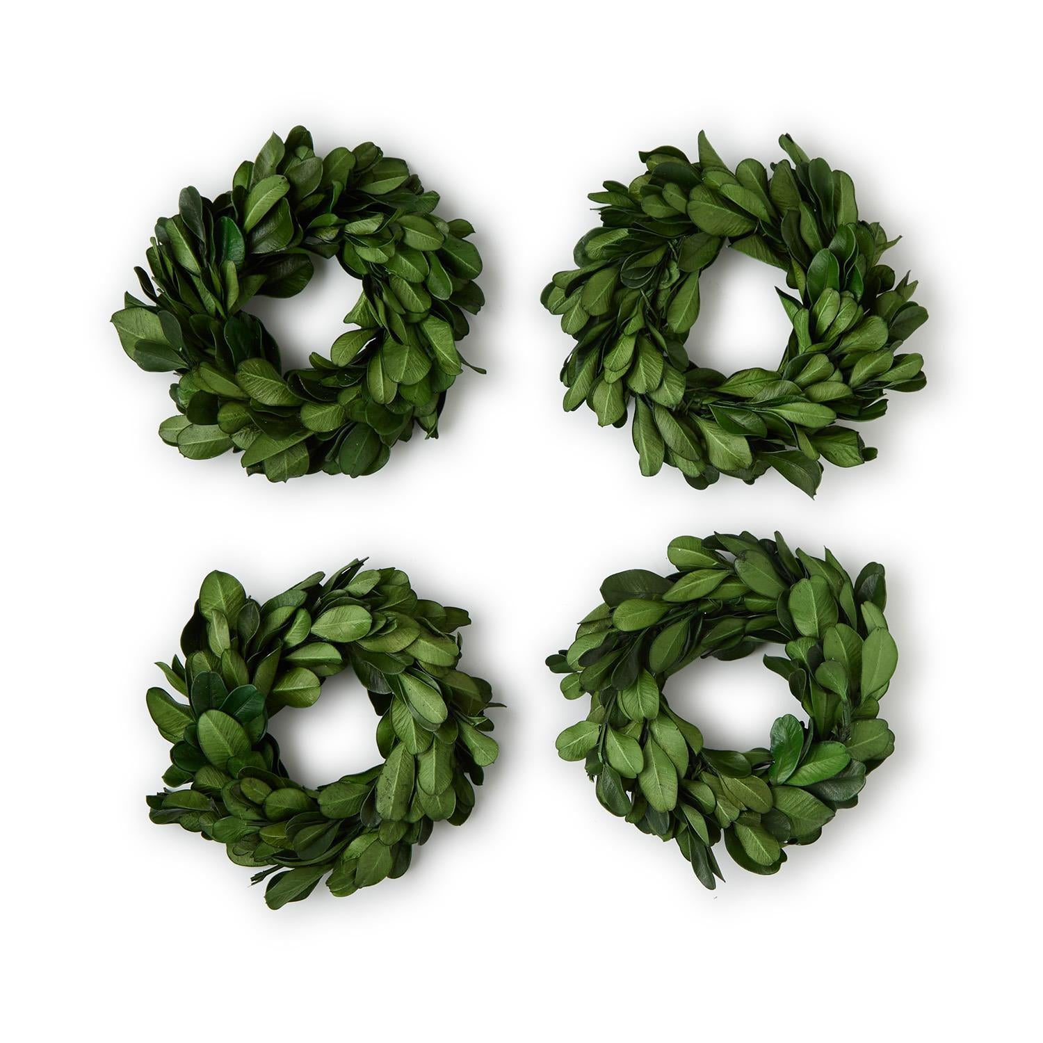 Preserved Boxwood Wreath Napkin Rings - Thumbnail 5