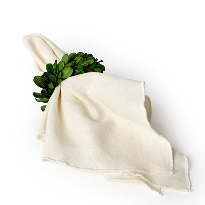 S/4, Preserved Boxwood Wreath Napkin Rings