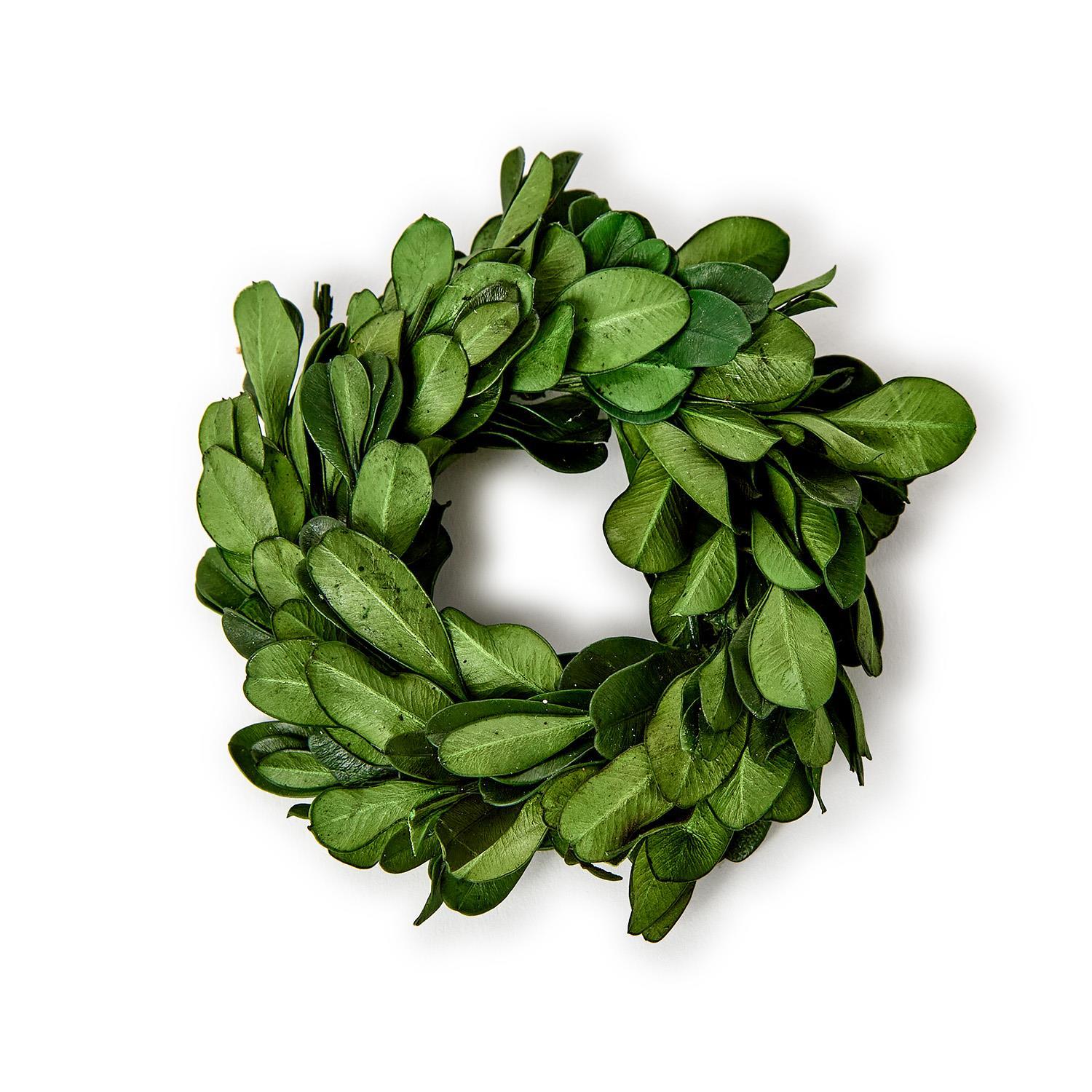 Preserved Boxwood Wreath Napkin Rings - Thumbnail 4