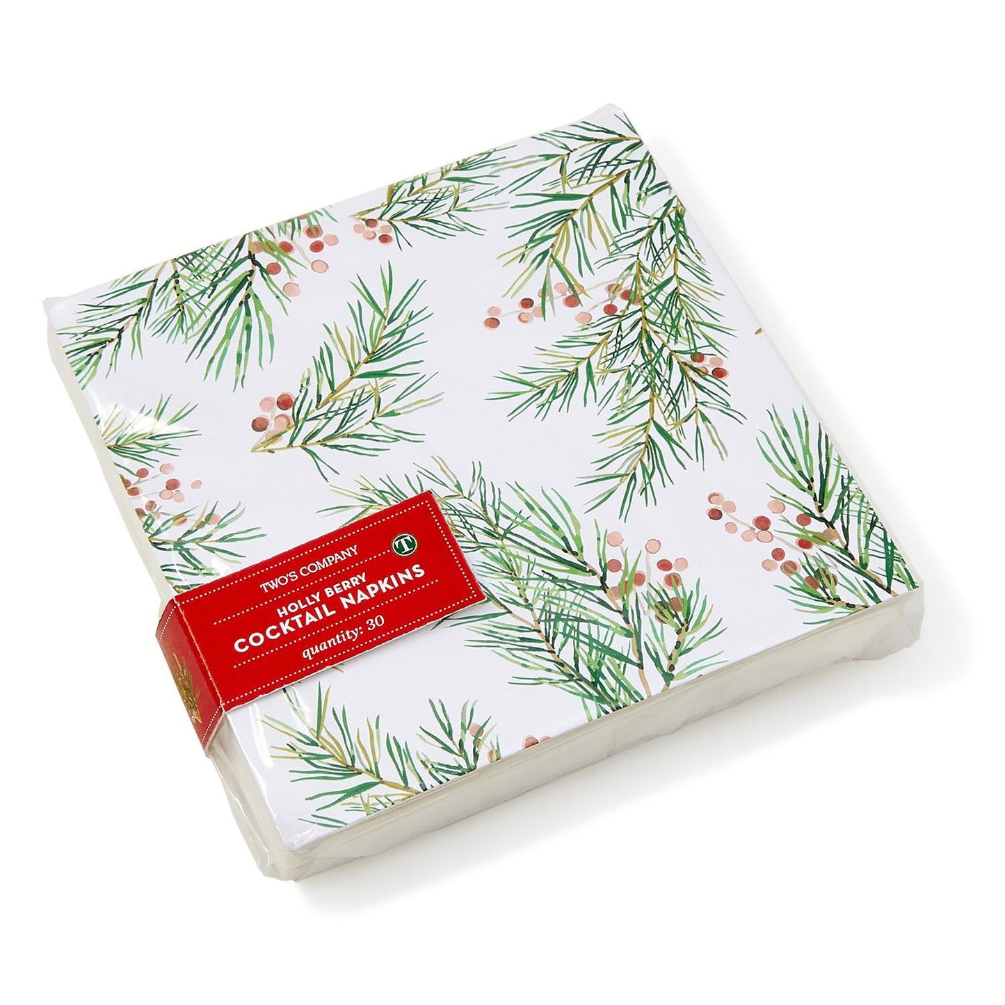 Pine Berry 3-Ply Paper Cocktail Napkins