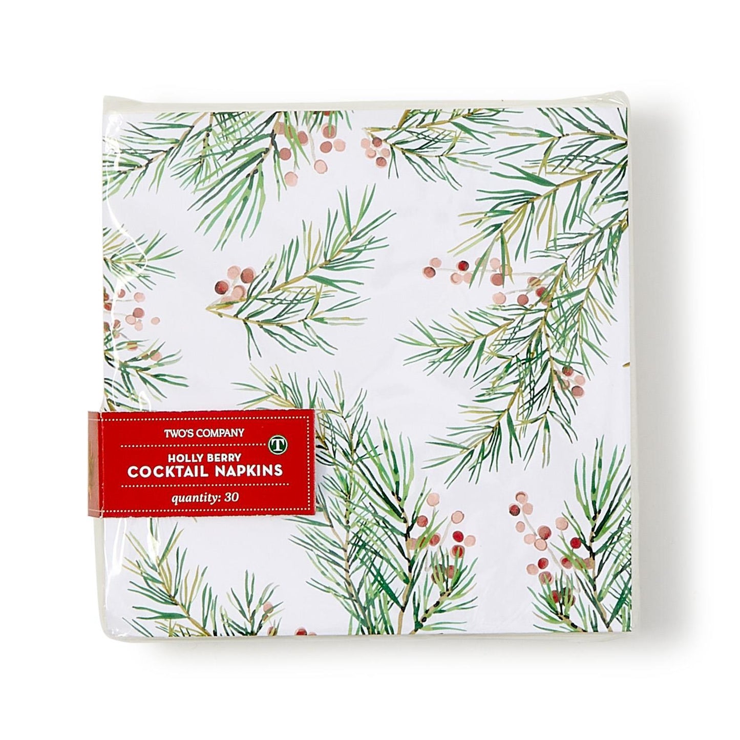 Pine Berry 3-Ply Paper Cocktail Napkins