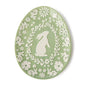 Easter Whimsy Bunny Relief Pattern Egg Shape Plate