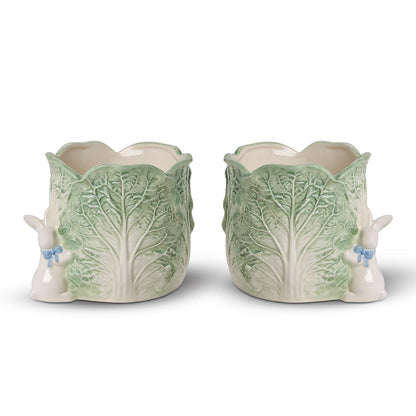 Cabbage and Bunny Cachepots / Planters