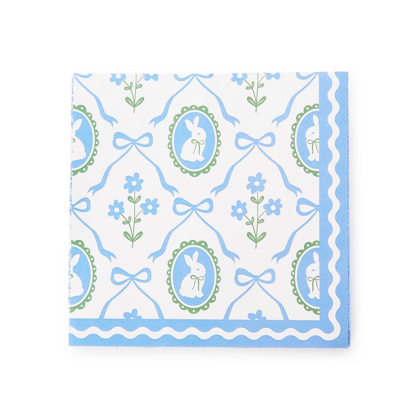 Bunnies and Bows 3-Ply Paper Cocktail Napkin