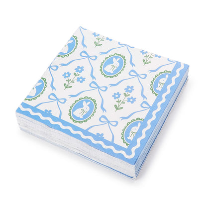 Bunnies and Bows 3-Ply Paper Cocktail Napkin
