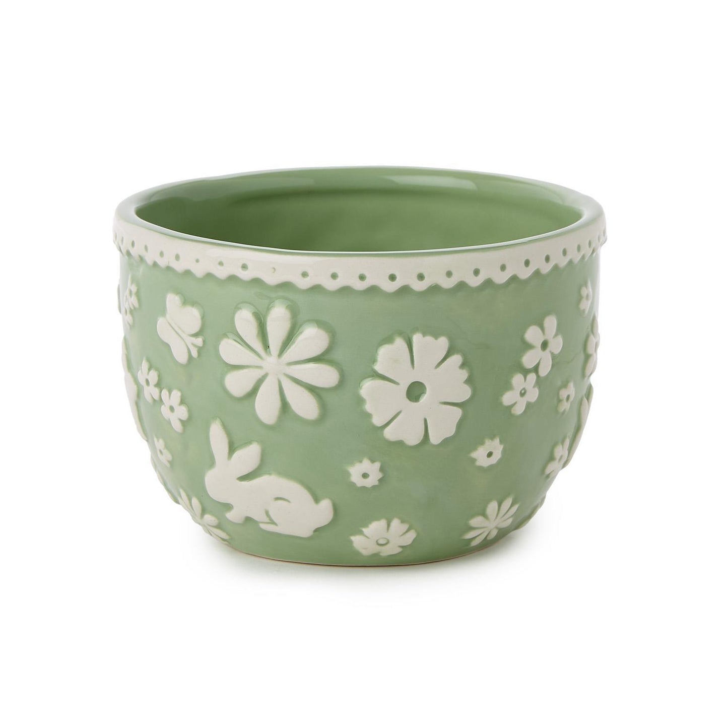Easter Whimsy Bunny Relief Pattern Bowl