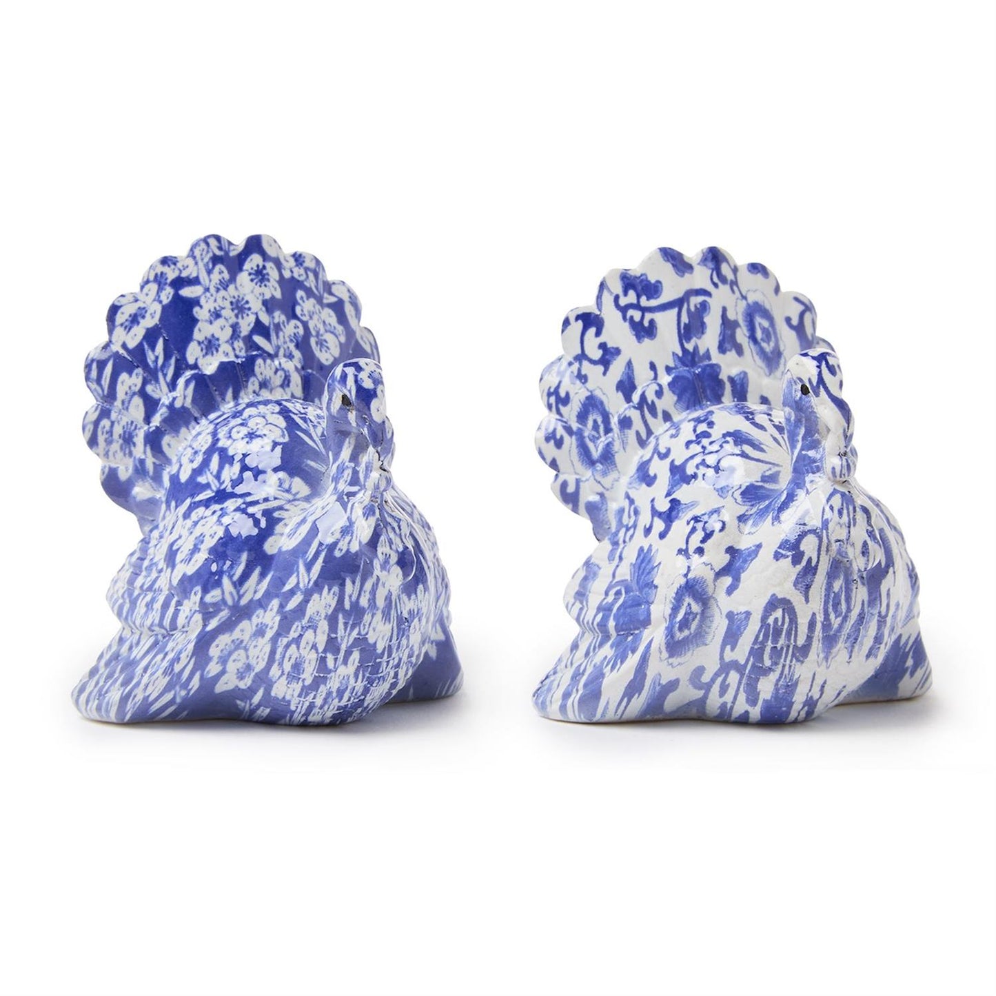Blue & White Hand-Painted Turkey
