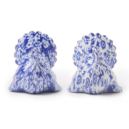 Blue & White Hand-Painted Turkey
