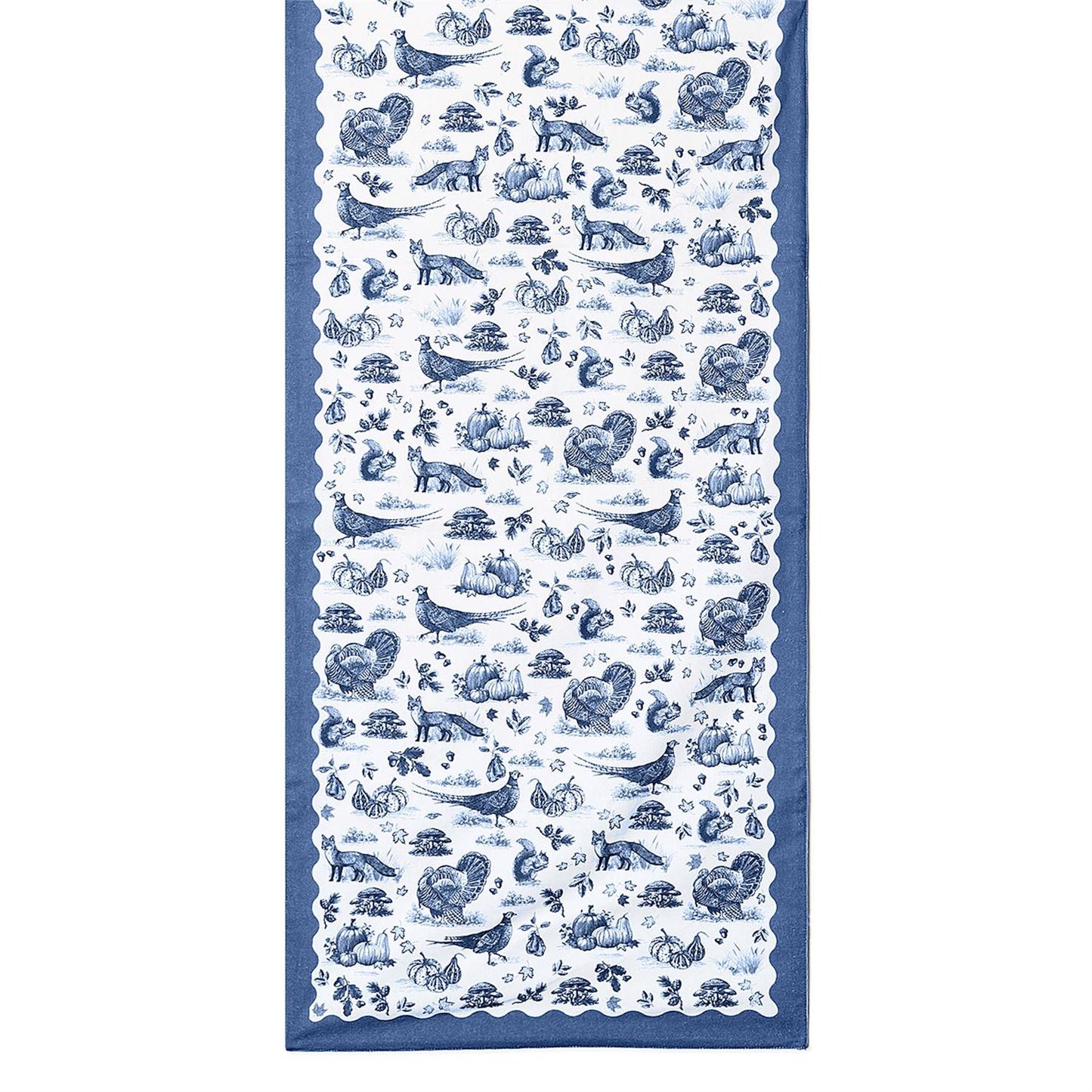 Falling for Blue Toile Table Runner