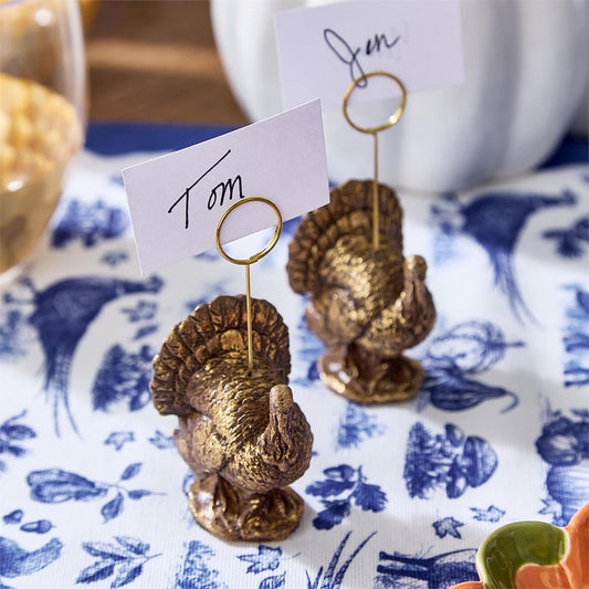 Golden Turkey Place Card / Photo Holder