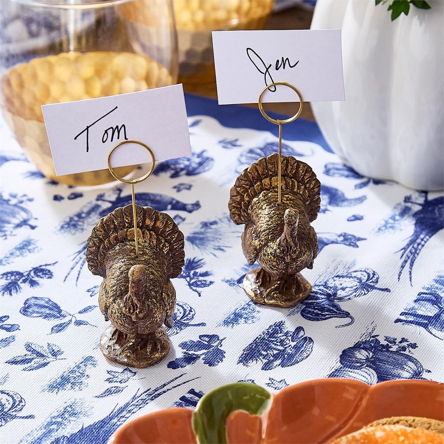 Golden Turkey Place Card / Photo Holder