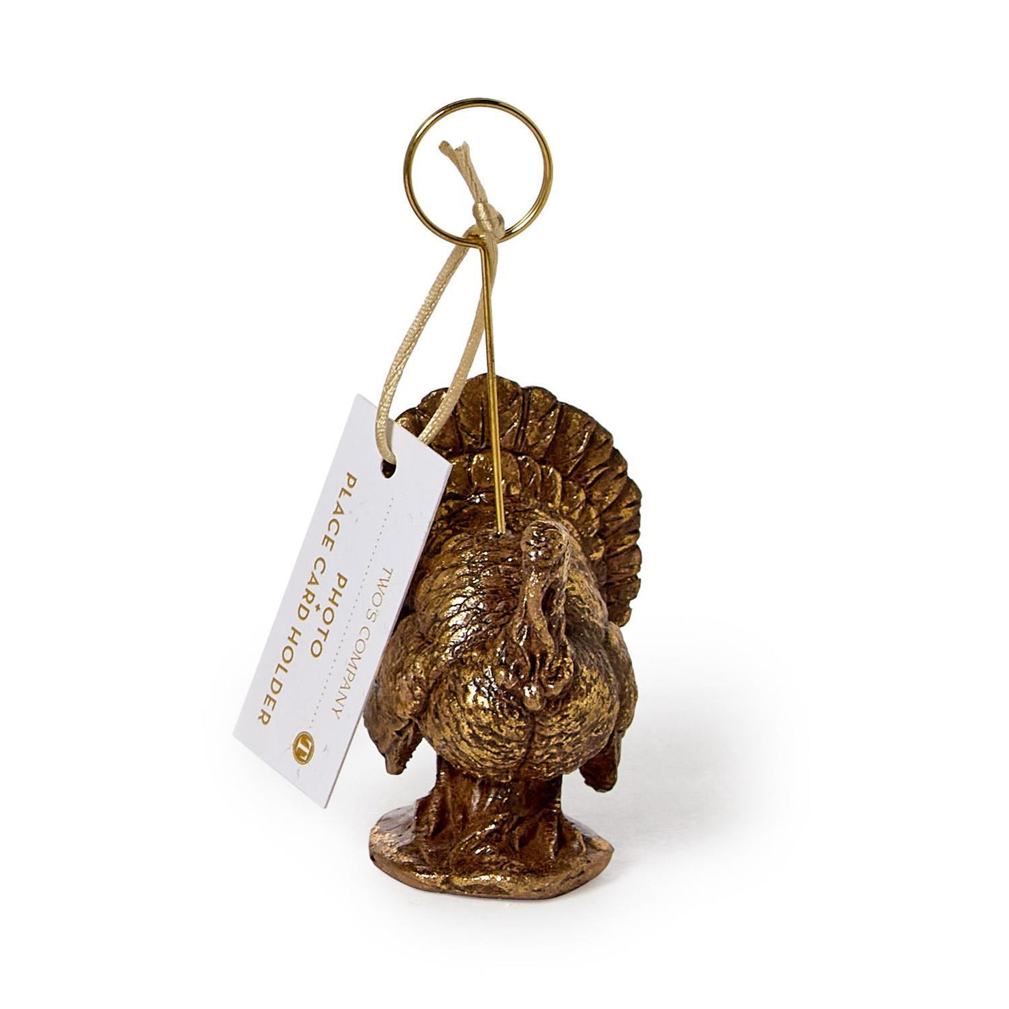 Golden Turkey Place Card / Photo Holder
