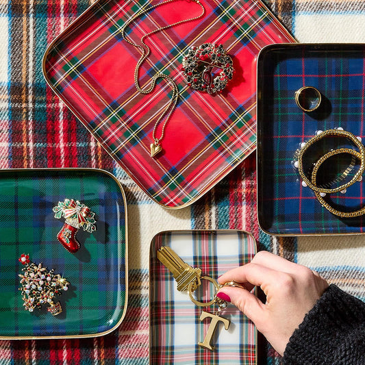 Tartan Decorative Metal Trays (*4 Styles*)