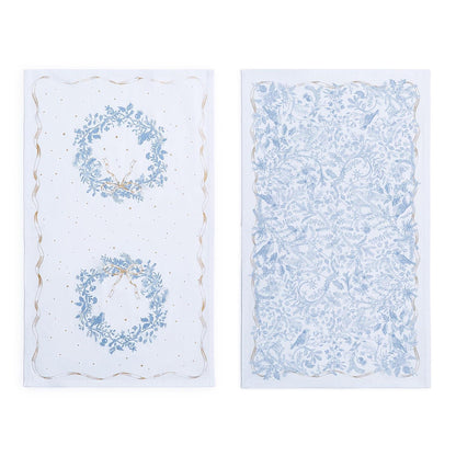 S/2 Gilded Cottage Wreath Dish Towel