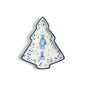 Blue and white porcelain tree-shaped tidbit dish with nutcracker design