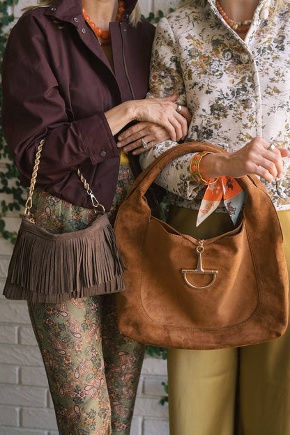 Blair Shoulder Hobo, Faux Suede