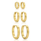 Gold Huggies Flat Basic Style, Set of 3