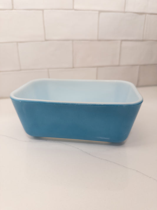 Vintage Pyrex 502 Primary Blue Refridgerator Dish