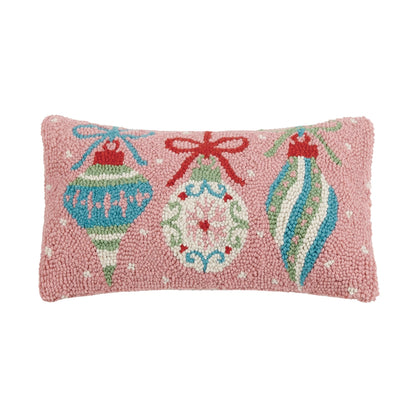 Fun Pink Ornaments Hook Pillow