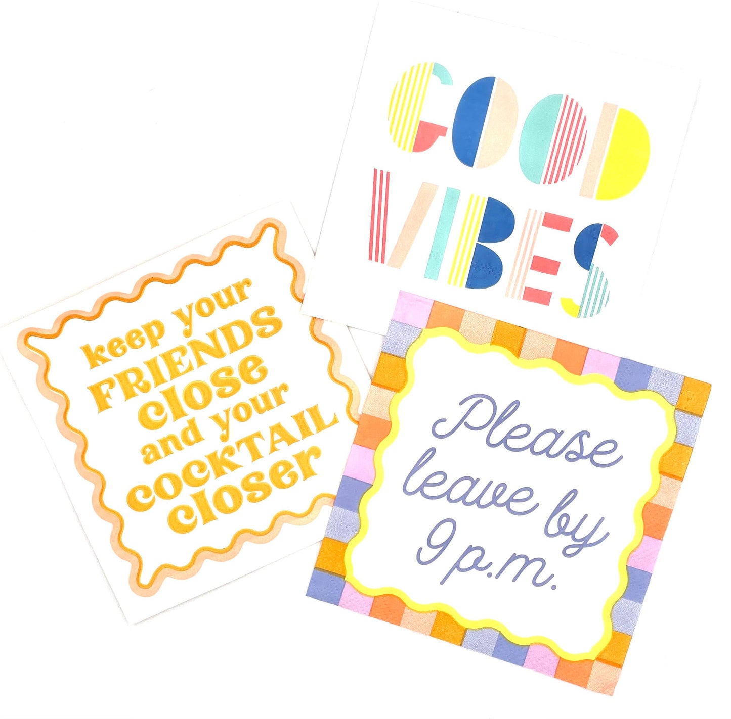 Keep Your Friends Close... Cocktail Napkin