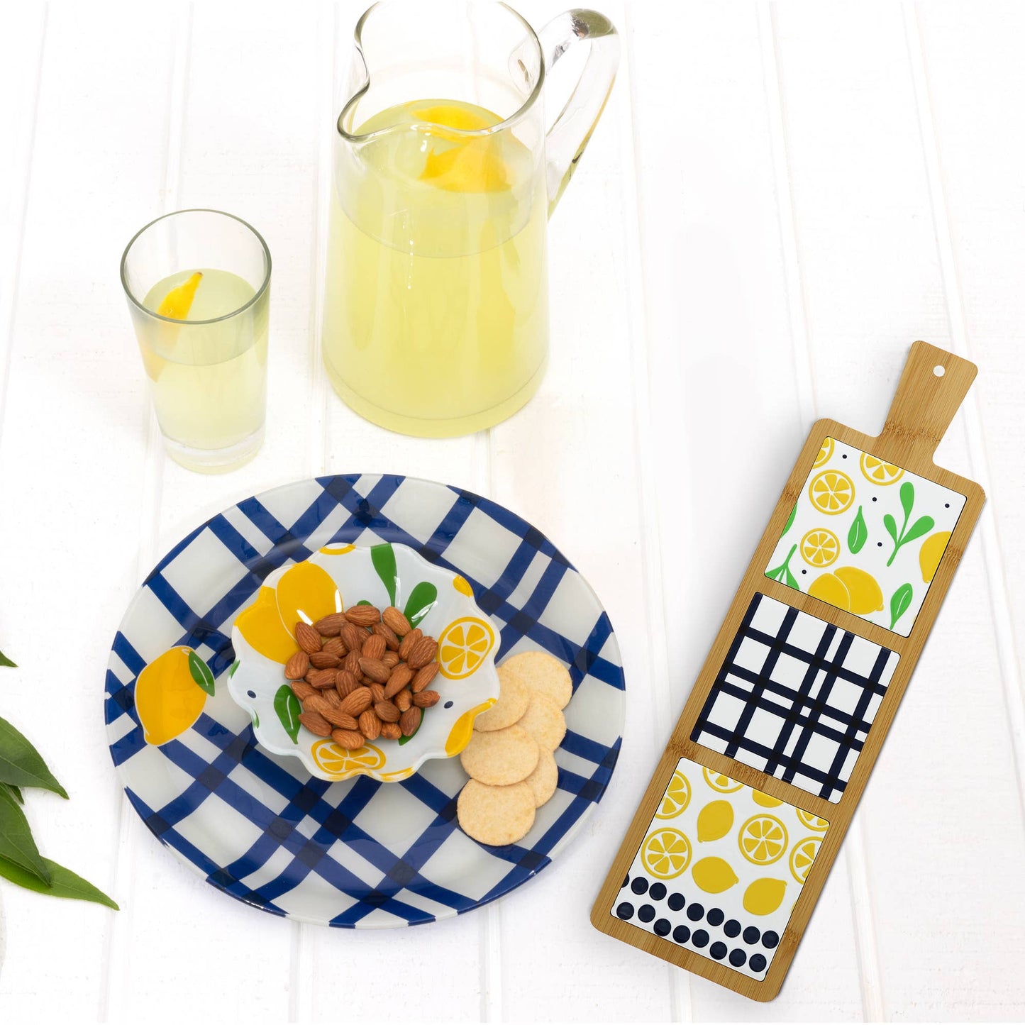 Lemons - 16.5" Bamboo & Ceramic Tile Trivet