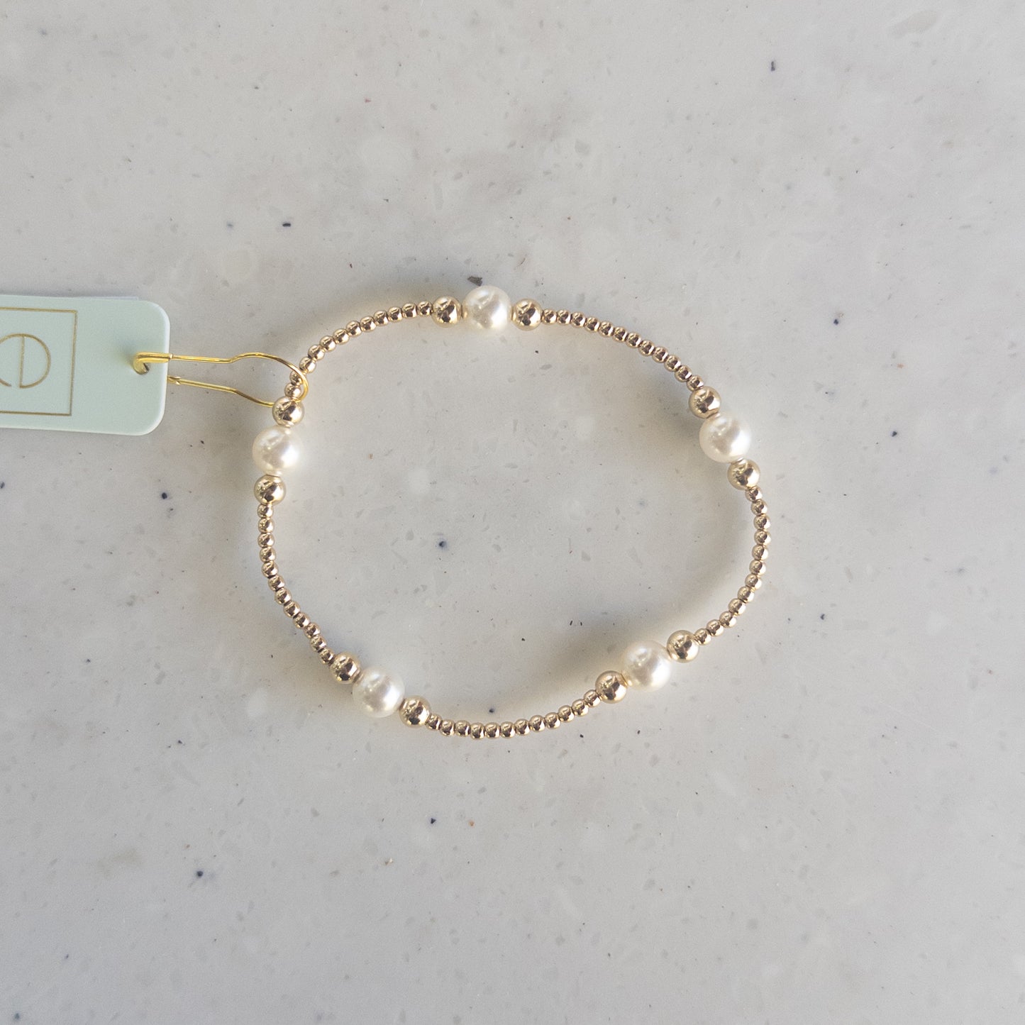 Purpose Pearl 6mm Bead Bracelet - Gold