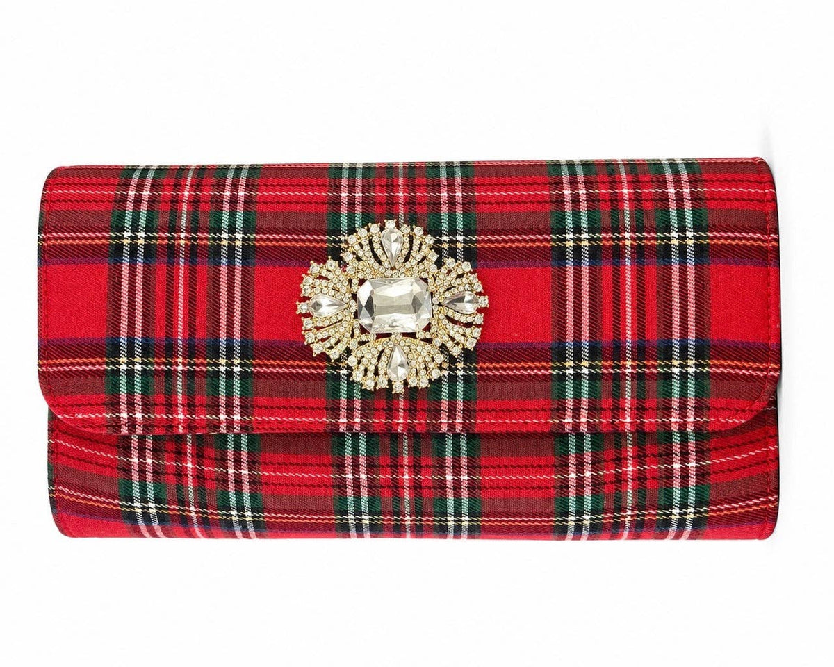 Red Plaid Avery Clutch