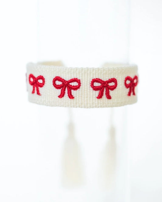 Red Bow Tassel Bracelet