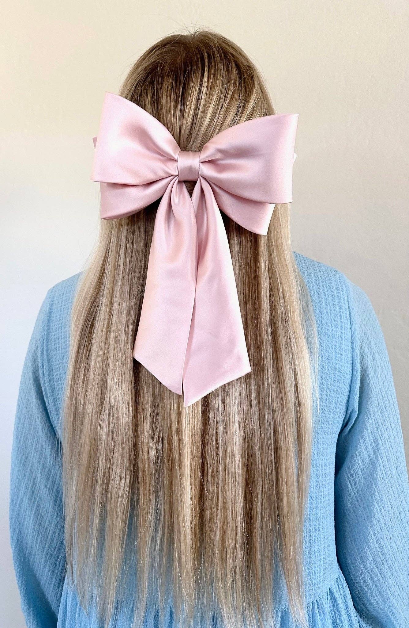 The Perfect Long Satin Hair Bow Barrette