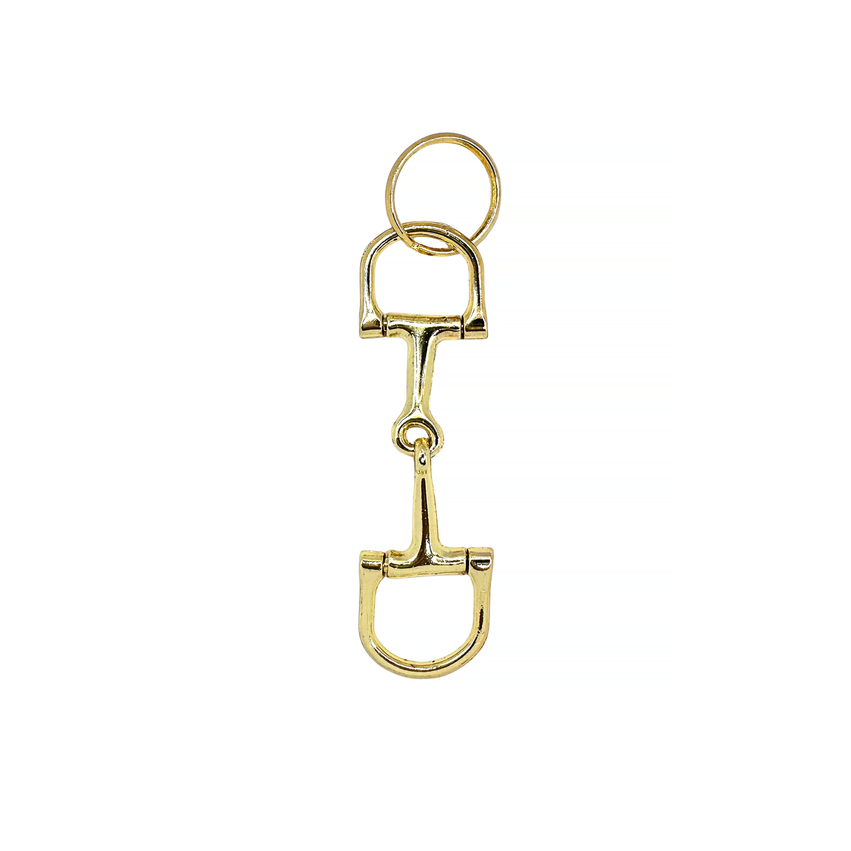 Fornash Bit Keychain in gold - equestrian snaffle bit clip for keys and handbags
