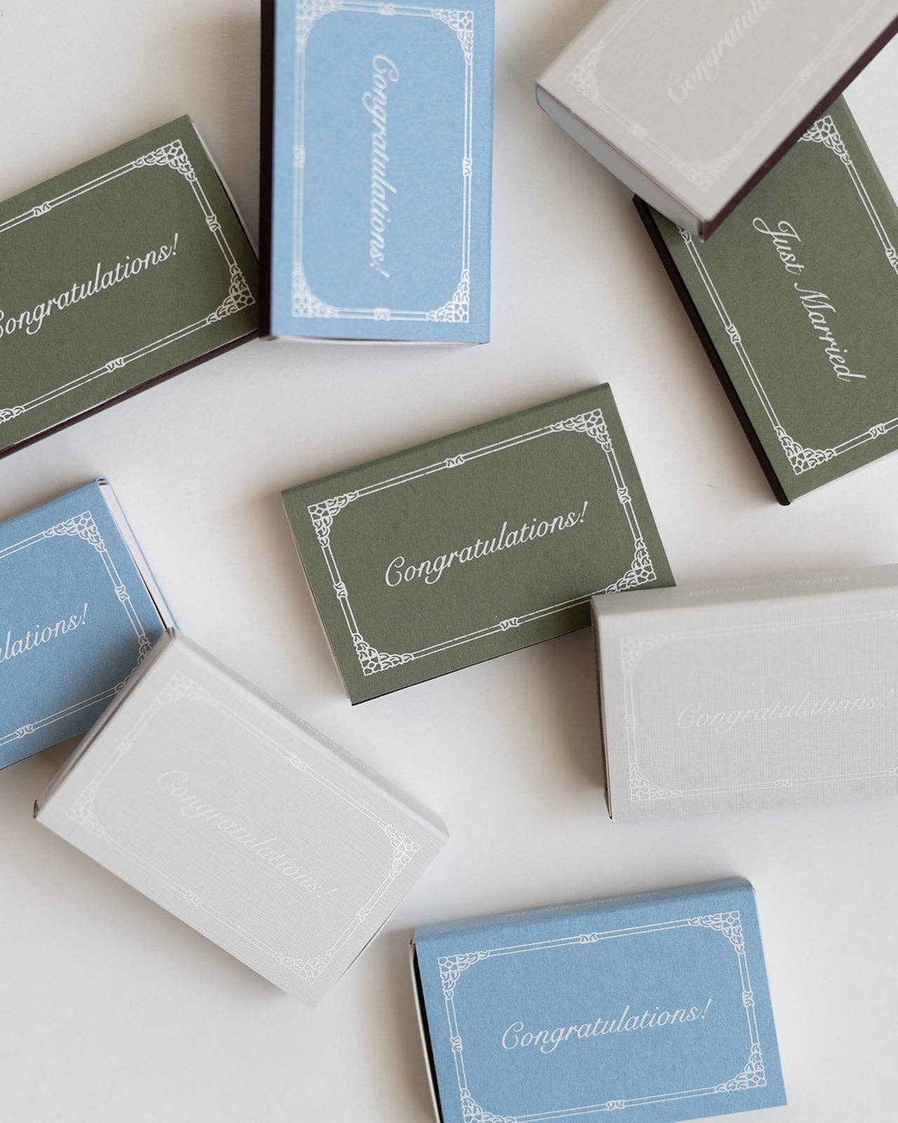 Just Married Matchbox (Sage)