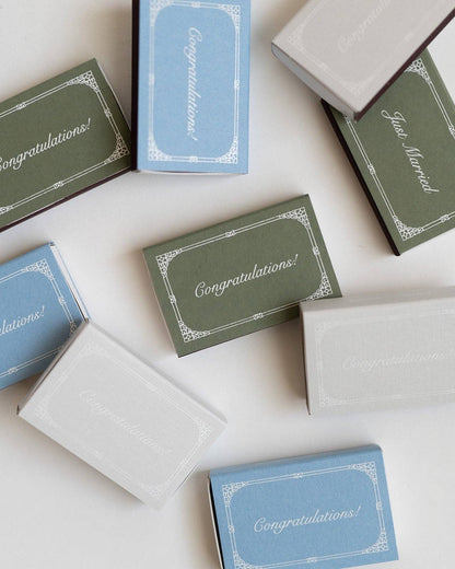 Just Married Matchbox (Sage)