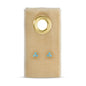 Gold/Light Blue Triple Cluster Studs On Velvet Tag