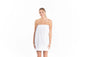 White Seersucker Spa Wrap