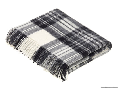 Tartan Plaid Merino Lambswool Throw Blankets, Made in UK