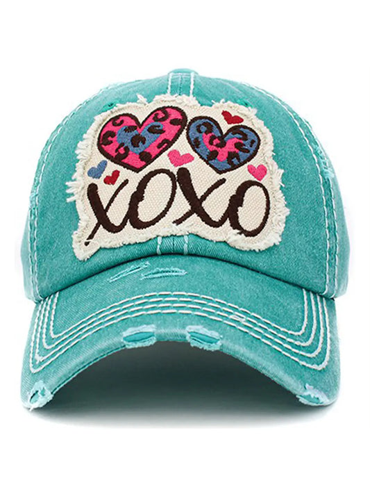 XOXO Heart Baseball Hat