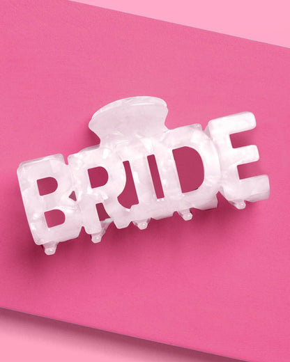 White Bride Acrylic Claw Clip