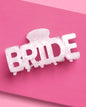 White Bride Acrylic Claw Clip