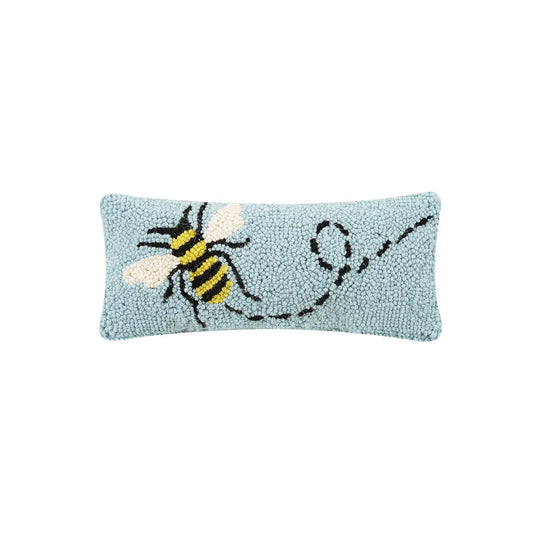 Blue Bee Hook Pillow