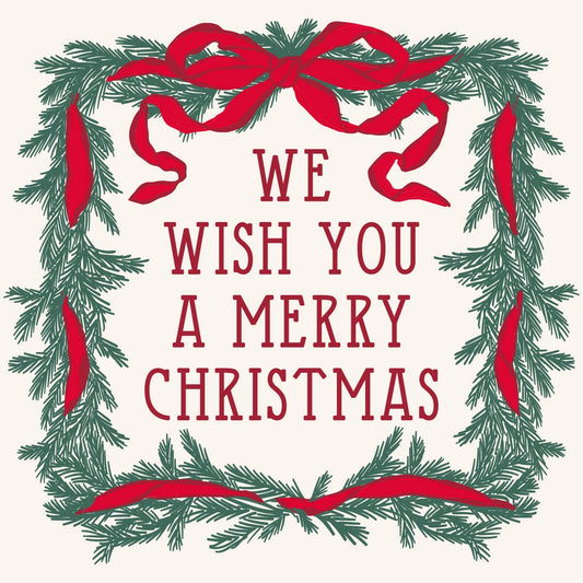 We Wish You A Merry Christmas - Christmas Cocktail Napkins