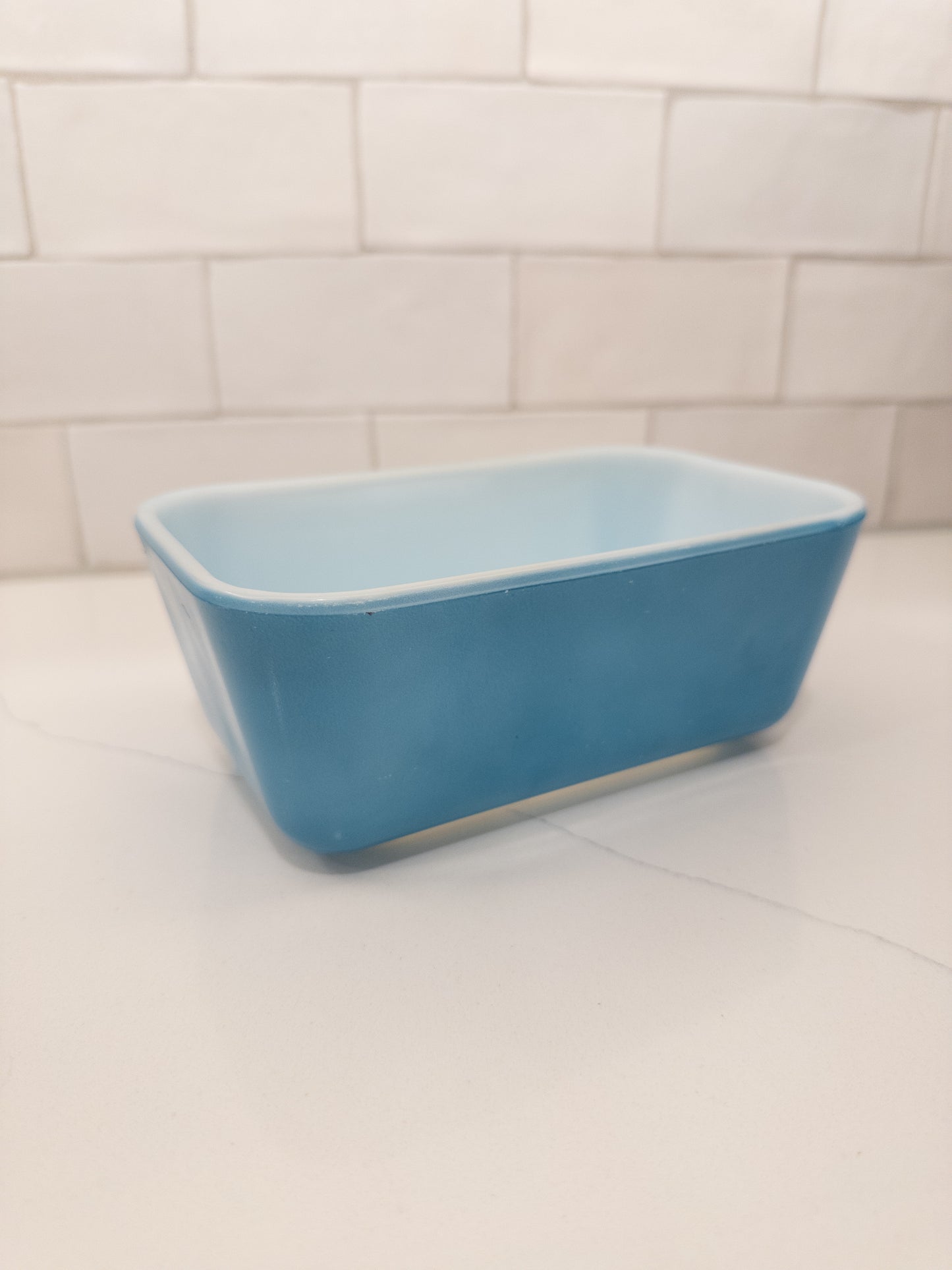 Vintage Pyrex 502 Primary Blue Refridgerator Dish