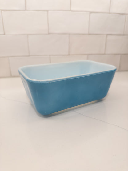 Vintage Pyrex 502 Primary Blue Refridgerator Dish