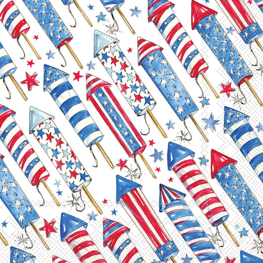 Patriotic Rockets Cocktail Napkin