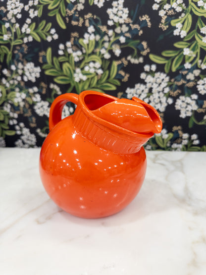Vintage Anchor Hocking Orange MCM Pitcher